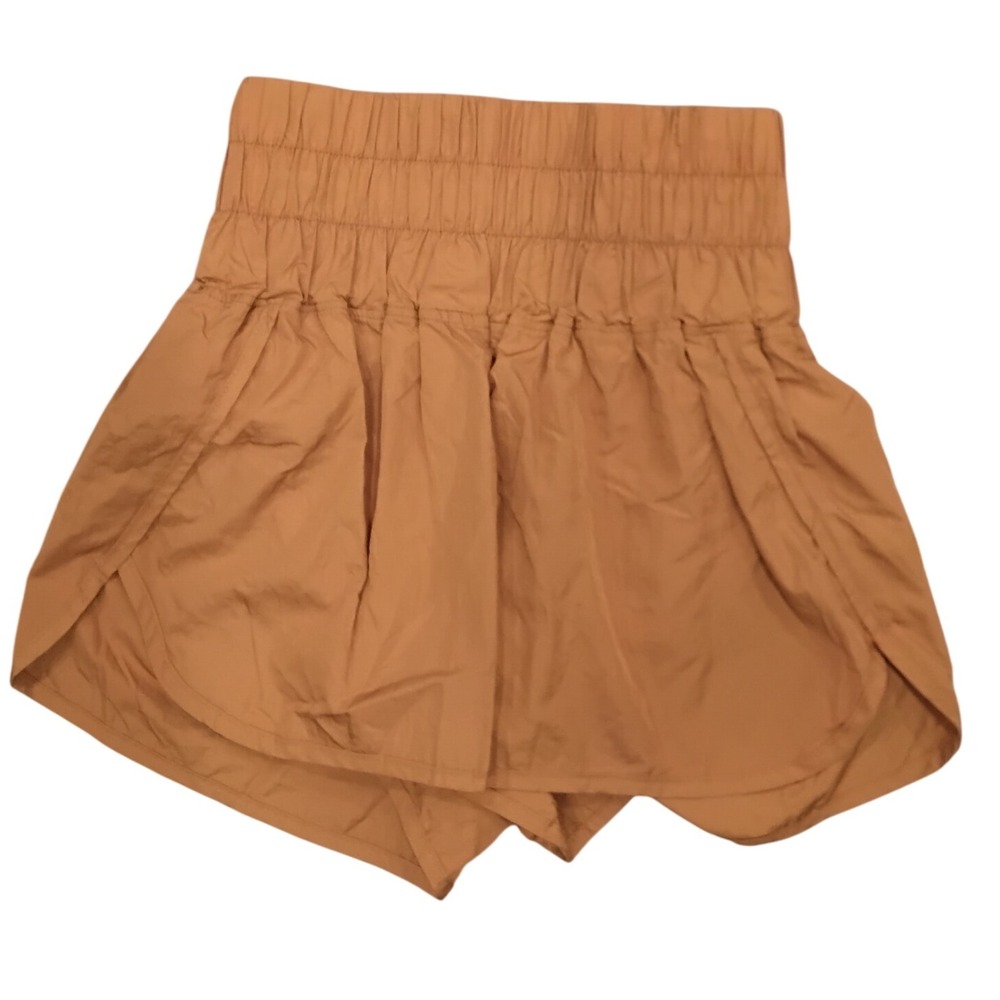FP Movement by Free People High Waisted Smocked Athletic Shorts Amber-S